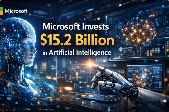 Microsoft invests $15.2 billion in artificial intelligence